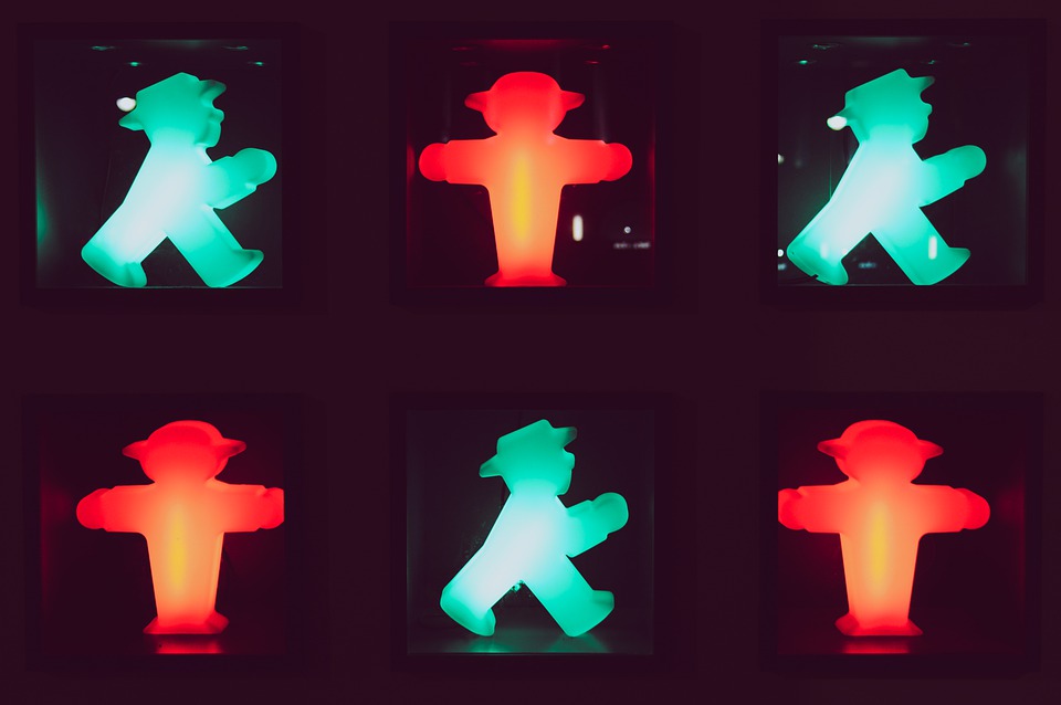 Ampelmännchen rot und grün