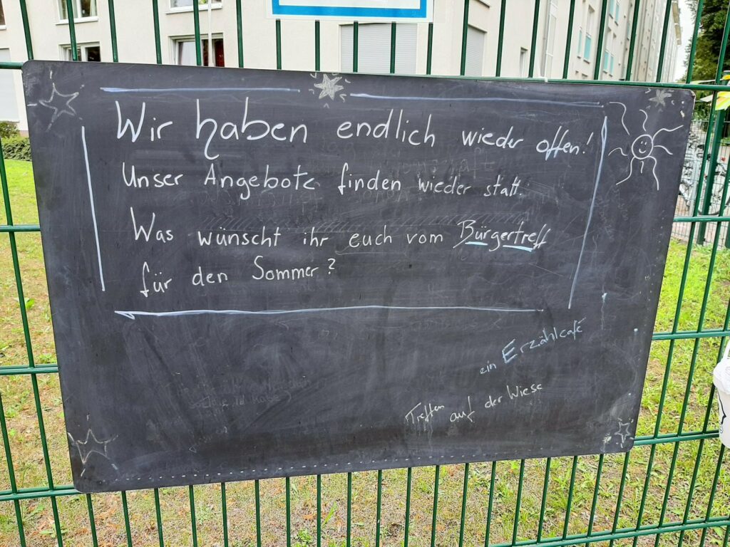 Wünsche für den Sommer an den Bürgertreff.